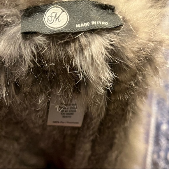 Genuine Fur Boho Grey Open Front Vest - Picture 6 of 10
